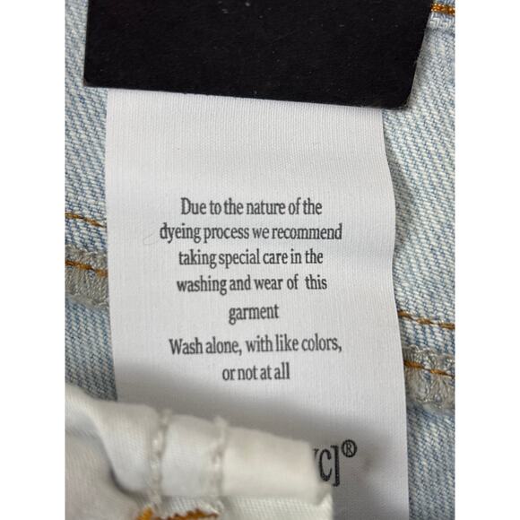 Blank NYC Womens 29 The Madison Crop High Rise Patchwork Blue Denim Jeans NEW - Picture 7 of 11